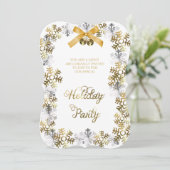 ホワイトスエレガントノーフレーク企業のパーティー招待状 招待状 (スタンド正面)