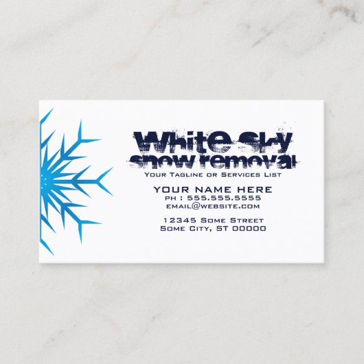 ホワイトスカイ除雪 名刺 (正面)