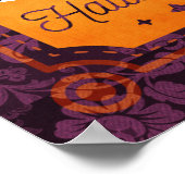 ホワイトスカルハッピーハローウィン ポスター (角)