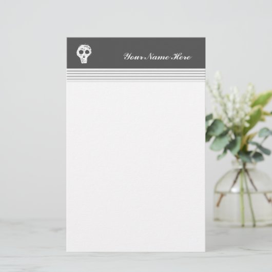 ホワイトスカル 便箋 (スタンド正面)