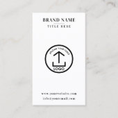 ホワイトスキャナブルデジタ連絡ルQRコードロゴ 名刺 (正面)