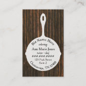 ホワイトスキレット素朴ウッドレストランカテラー 名刺 (正面)