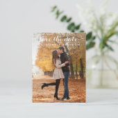 ホワイトスクお洒落リプト日付ポストカードの保存 案内ポストカード (スタンド正面)