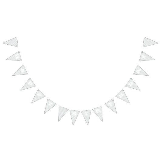 ホワイトスクエアエンボス バンティングフラッグ (全)