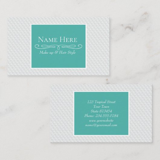 ホワイトスクエアエンボス 名刺 (正面/裏面)