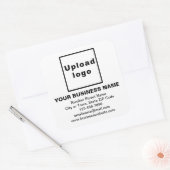 ホワイトスクエアステッカーのビジネスブランド スクエアシール (封筒)