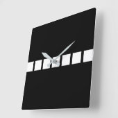 ホワイトスクエアデザイン スクエア壁時計 (傾斜)