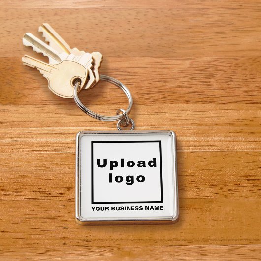 ホワイトスクエアプレミアムの会社名とロゴ キーホルダー