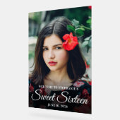 ホワイトスクエレガントリプトSweet sixteen写真 アクリルサイン (傾斜)