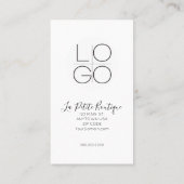 ホワイトスクエレガントリミニマルプトVIPメンバーシップ ロイヤリティカード (裏面)