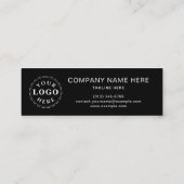 ホワイトスククラシックリプト付きブラックミニ通話カード コーリングカード (裏面)