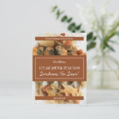 ホワイトスクパーソナライズされたリプトの茶色のレシピスワップ ポストカード (スタンド正面)