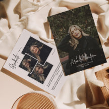 ホワイトスクファンシーリプト写真コラージュ卒業