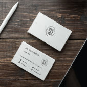 ホワイトスクフェミニンリッカスタムトのロゴソーシャルメディアバス 名刺