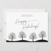 ホワイトスクモダンリックスツリーズホリデーズ名刺 シーズンカード (正面)