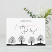 ホワイトスクモダンリックスツリーズホリデーズ名刺 シーズンカード (スタンド正面)