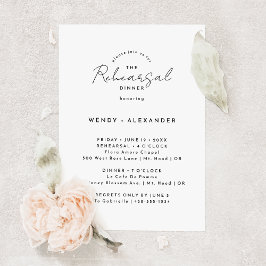 ホワイトスクモダンリハ結婚ーサルディナー 招待状