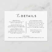 ホワイトスクモダンリ結婚プトの詳細 エンクロージャーカード (正面)