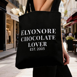 ホワイトスクリプトのチョコレートラバー トートバッグ