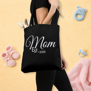 ホワイトスクリプトのママ Established New Mom トートバッグ