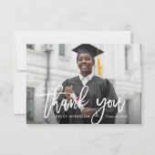 ホワイトスクリプトの卒業サンキューカード サンキューカード (正面)