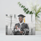 ホワイトスクリプトの卒業サンキューカード サンキューカード (スタンド正面)