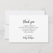 ホワイトスクリプトの卒業サンキューカード サンキューカード (裏面)