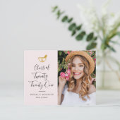 ホワイトスクリプトの薬局のグラード発表の招待 ポストカード (スタンド正面)