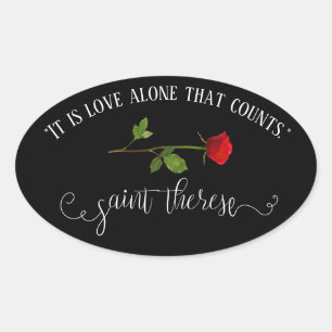 ホワイトスクリプトオーバーレイ St. Therese Red Rose 楕円形シール