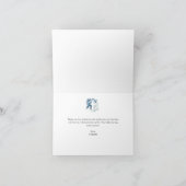 ホワイトスクリプトバプテスマ写真サンキューカード サンキューカード (内部)