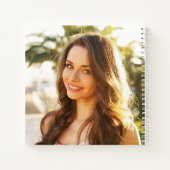 ホワイトスクリプトフォト卒業パーティーゲストブック ノートブック (裏面)