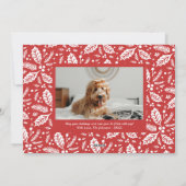 ホワイトスクリプトフルフォトクリスマス シーズンカード (裏面)