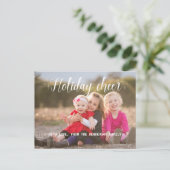 ホワイトスクリプトホリデー応援フォトポストカード シーズンポストカード (スタンド正面)