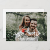 ホワイトスクリプト写真オーバーレイの改善 サンキューカード (正面/裏面)