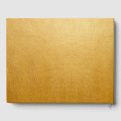 ホワイトスクリプト名結婚の金ゴールドゲストブック ゲストブック (裏面)