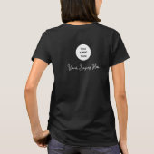 ホワイトスクリプト従業員名ビジネス ロゴ メイク Tシャツ (裏面)
