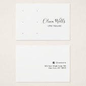 ホワイトスクリプト3ペアのスタッドの耳穴 (正面&裏面)