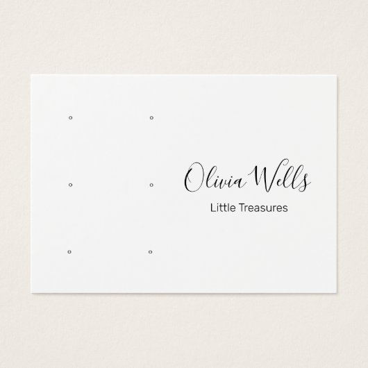 ホワイトスクリプト3ペアのスタッドの耳穴 (正面)