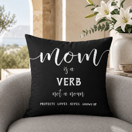 ホワイトスクリプト Mom Is a Verb マザーフッド 引用 クッション