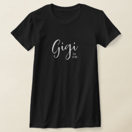 ホワイトスクリプトGigi Established Tシャツ