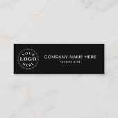 ホワイトスクリプトQRオンブラックミニ通話カードデザイン コーリングカード (裏面)