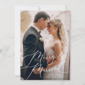 ホワイトスクリプメリートと写真結婚したのクリスマス シーズンカード (正面)