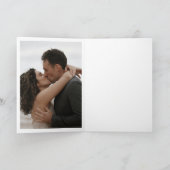 ホワイトスクリプ結婚トラージの写真ありがとう サンキューカード (内部)