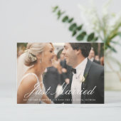 ホワイトスク結婚リプトの発表写真カード サンキューカード (スタンド正面)