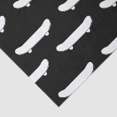 ホワイトスケートボードモノクロブラックスケートアーバン 薄葉紙 (詳細)