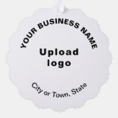 ホワイトスケール紙上のビジネスブランド オーナメントカード (裏面)