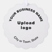 ホワイトスケール紙上のビジネスブランド オーナメントカード (正面)