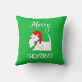 ホワイトスコットランド犬かわいいフェスティバル愛犬家 クッション (裏面)