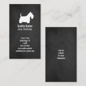 ホワイトスコティッシュテリアシルエット | Scottie犬 名刺 (正面/裏面)