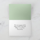 ホワイトスコティッシュハイランドカーフインデイジー誕生日 カード (内部)